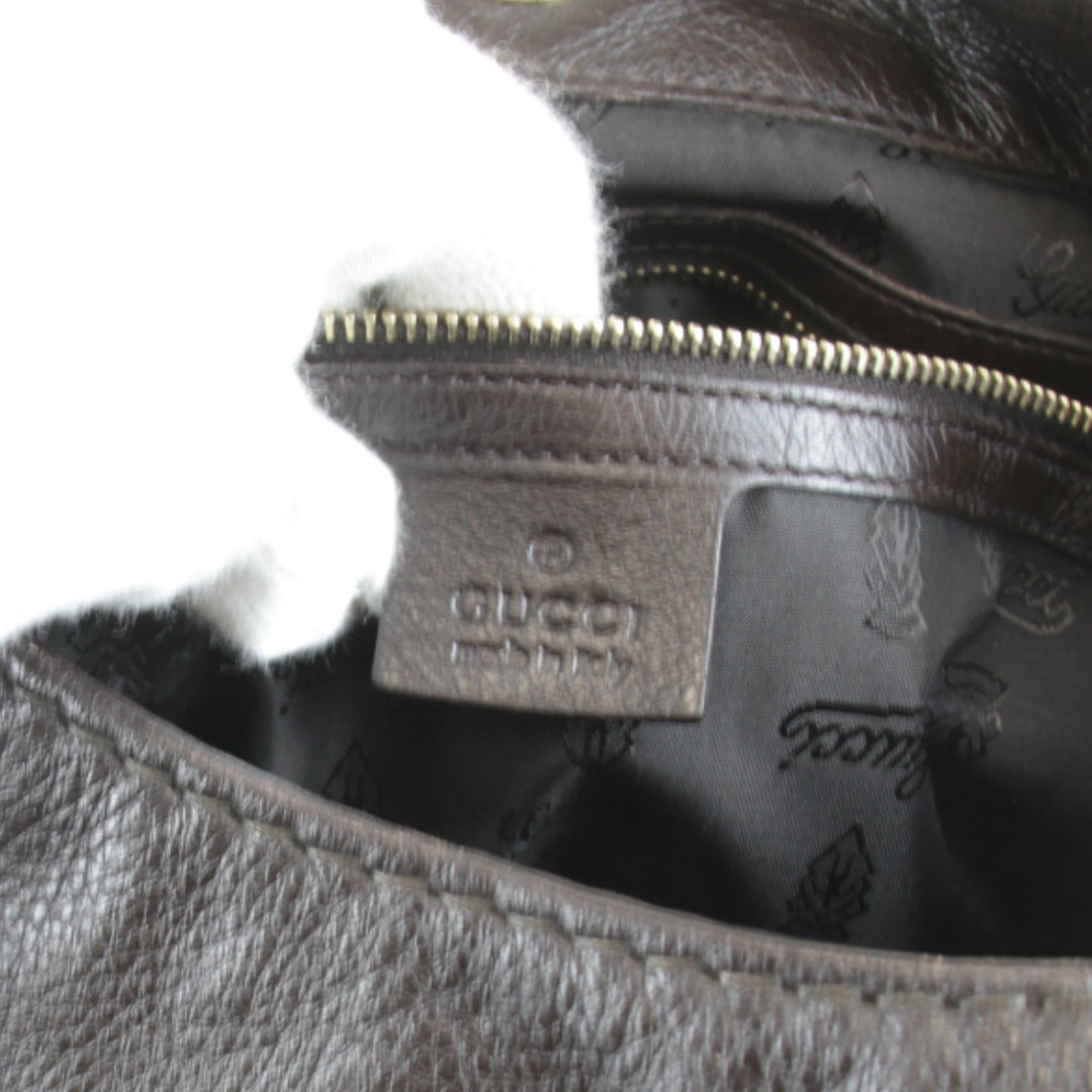 『USED』 
GUCCI グッチ 
 203503 486628 ショルダーバッグ 
レザー ブラウン