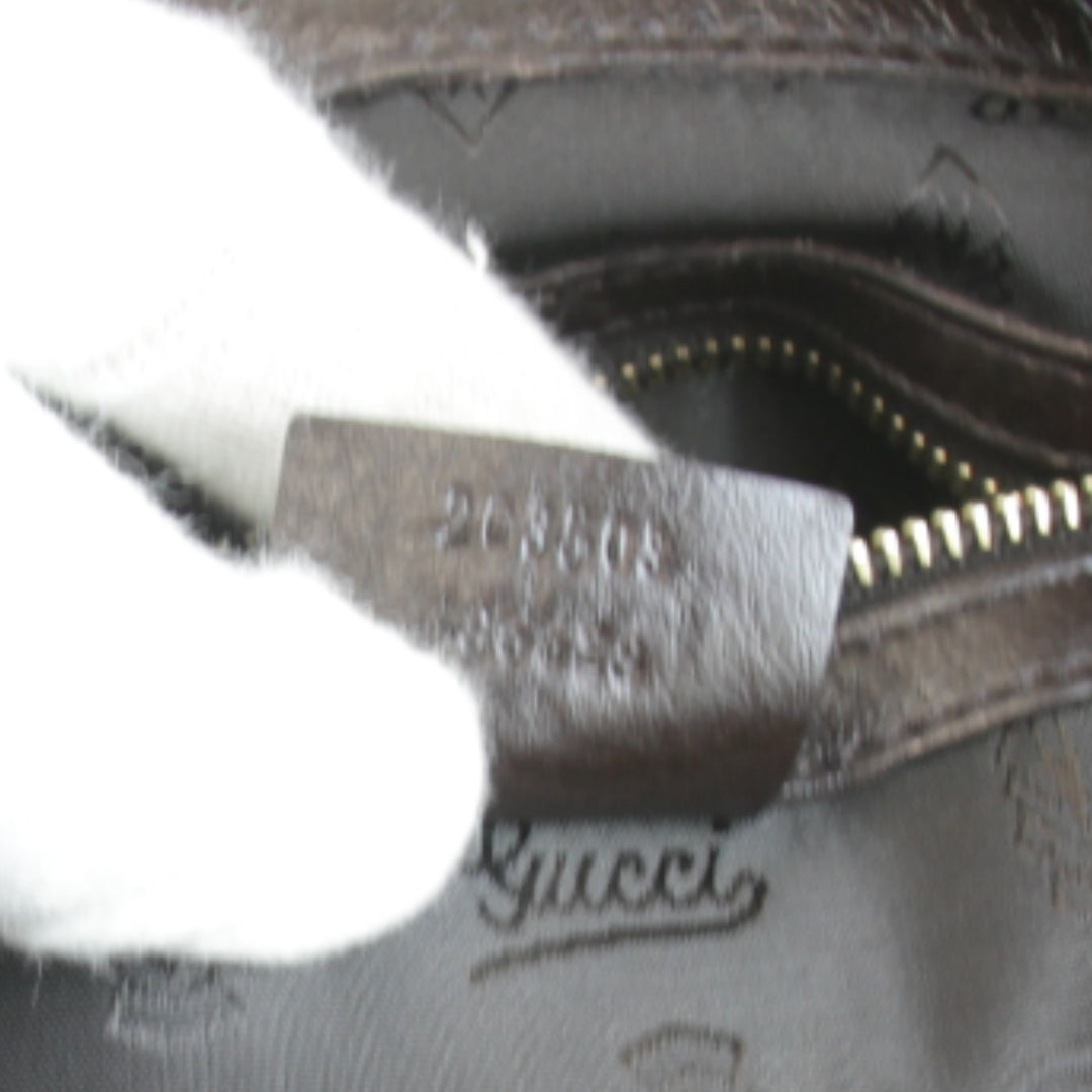 『USED』 
GUCCI グッチ 
 203503 486628 ショルダーバッグ 
レザー ブラウン