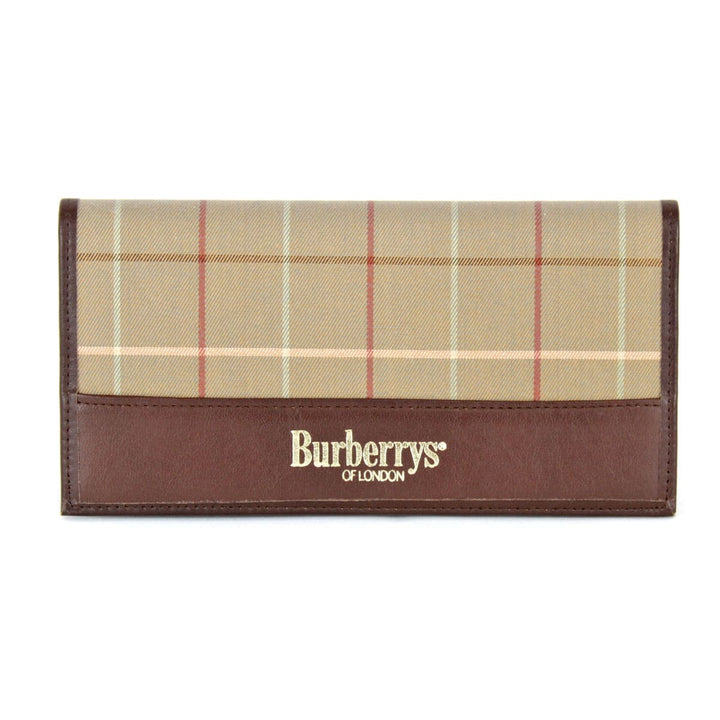 美品『USED』 
BURBERRY バーバリー 
 手帳 
キャンバス/レザー ブラウン