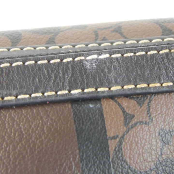 『USED』 
COACH コーチ 
 シグネチャー F15132 ミニボストンバッグ 
レザー ブラウン