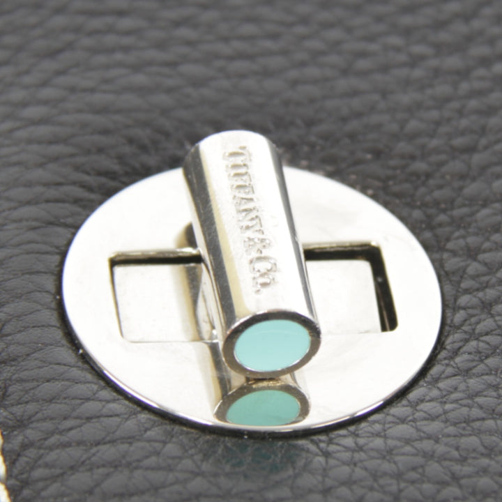 【価格改定】良品『USED』 
TIFFANY&Co. ティファニー 
 ターンロック ショルダーバッグ 
レザー ブラック