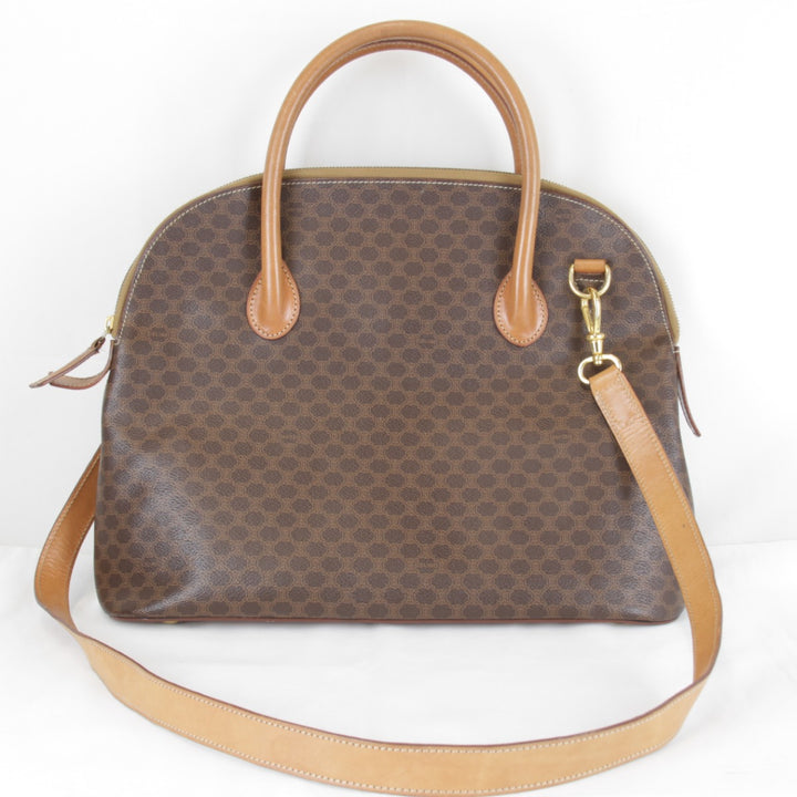 良品『USED』 
CELINE セリーヌ 
 マカダム 2WAY ショルダーバッグ 
PVC/レザー ブラウン