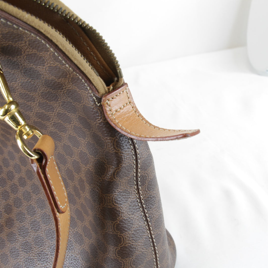 良品『USED』 
CELINE セリーヌ 
 マカダム 2WAY ショルダーバッグ 
PVC/レザー ブラウン