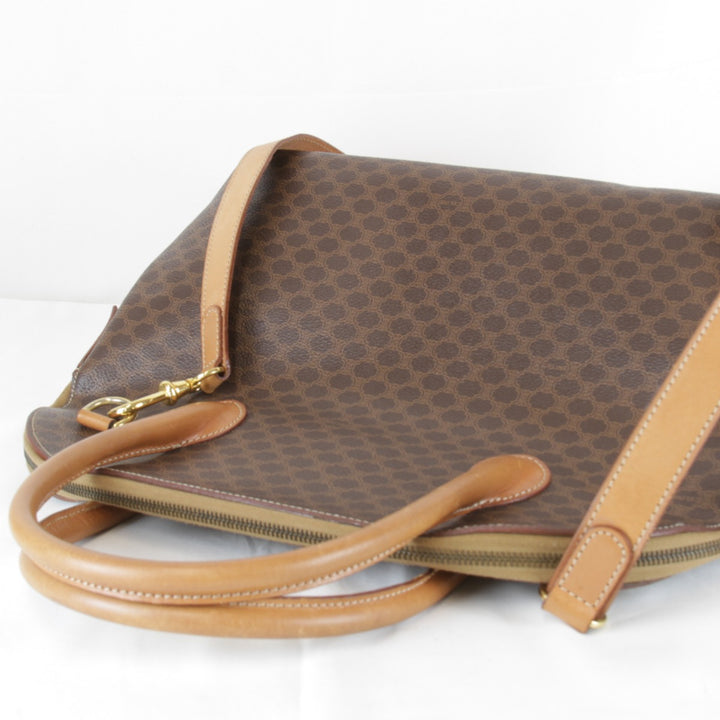良品『USED』 
CELINE セリーヌ 
 マカダム 2WAY ショルダーバッグ 
PVC/レザー ブラウン