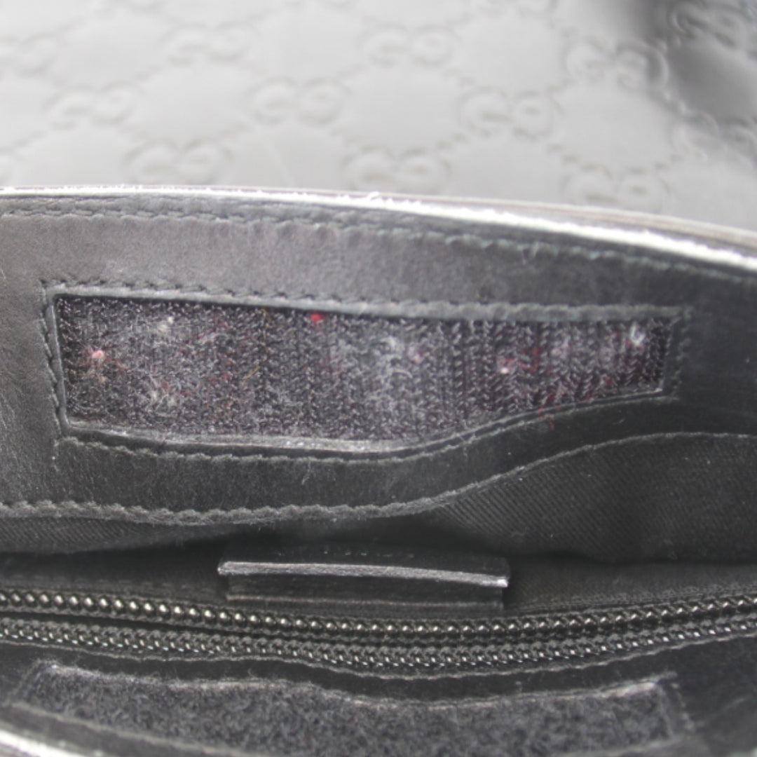 『USED』 
GUCCI グッチ 
 27639・200047 ショルダーバッグ 
シマレザー ブラック