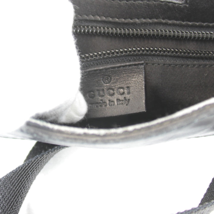 『USED』 
GUCCI グッチ 
 27639・200047 ショルダーバッグ 
シマレザー ブラック