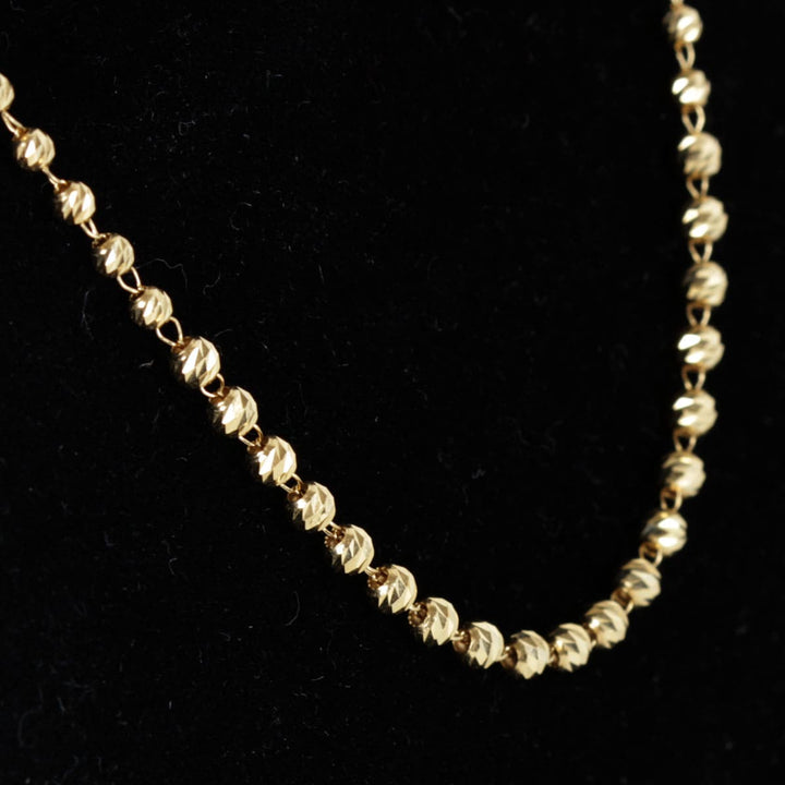 良品『USED』 K18 
 ミラーボール ネックレス
 4.2g