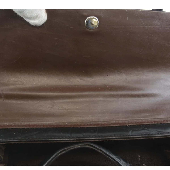 『USED』 
 
 型押し ハンドバッグ 
 ブラック