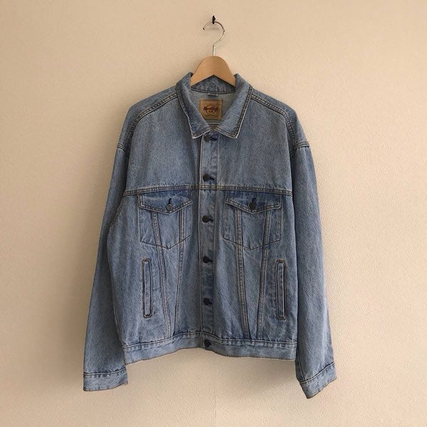 『USED』 
 
 ハードロックカフェ Gジャン Lサイズ デニムジャケット 
コットンデニム ブルー系