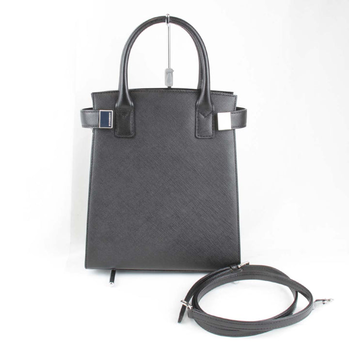 美品『USED』 
BURBERRY バーバリー 
 ショルダーバッグ 
レザー ブラック