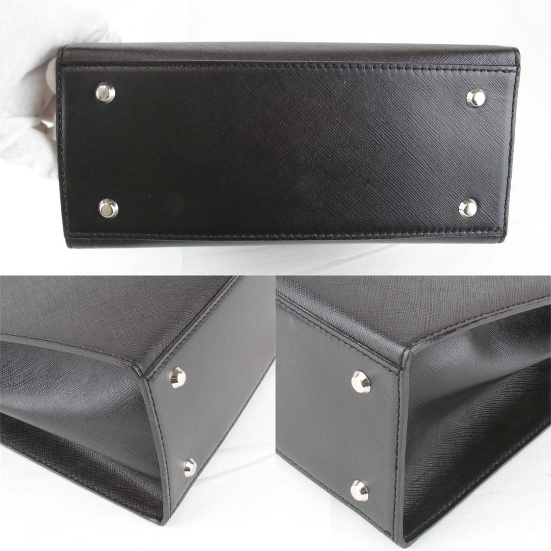 美品『USED』 
BURBERRY バーバリー 
 ショルダーバッグ 
レザー ブラック