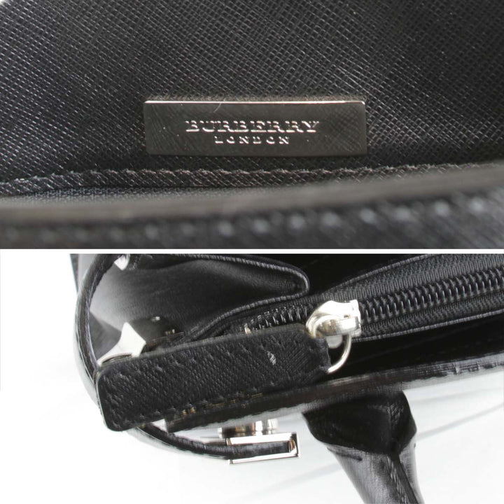 美品『USED』 
BURBERRY バーバリー 
 ショルダーバッグ 
レザー ブラック
