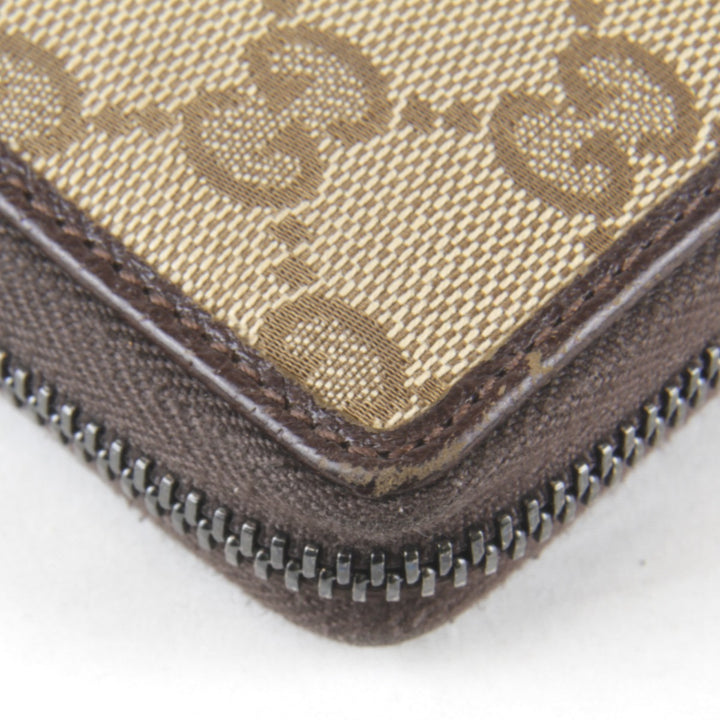 『USED』 
GUCCI グッチ 
 ラウンドファスナー 307980・493075 長財布 
GGキャンバス ブラウン
