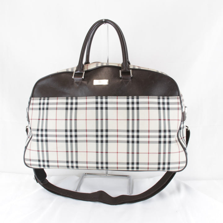 『USED』 
BURBERRY バーバリー 
 ボストンバッグ 
キャンバス ベージュ