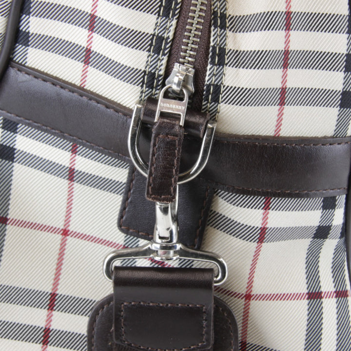 『USED』 
BURBERRY バーバリー 
 ボストンバッグ 
キャンバス ベージュ