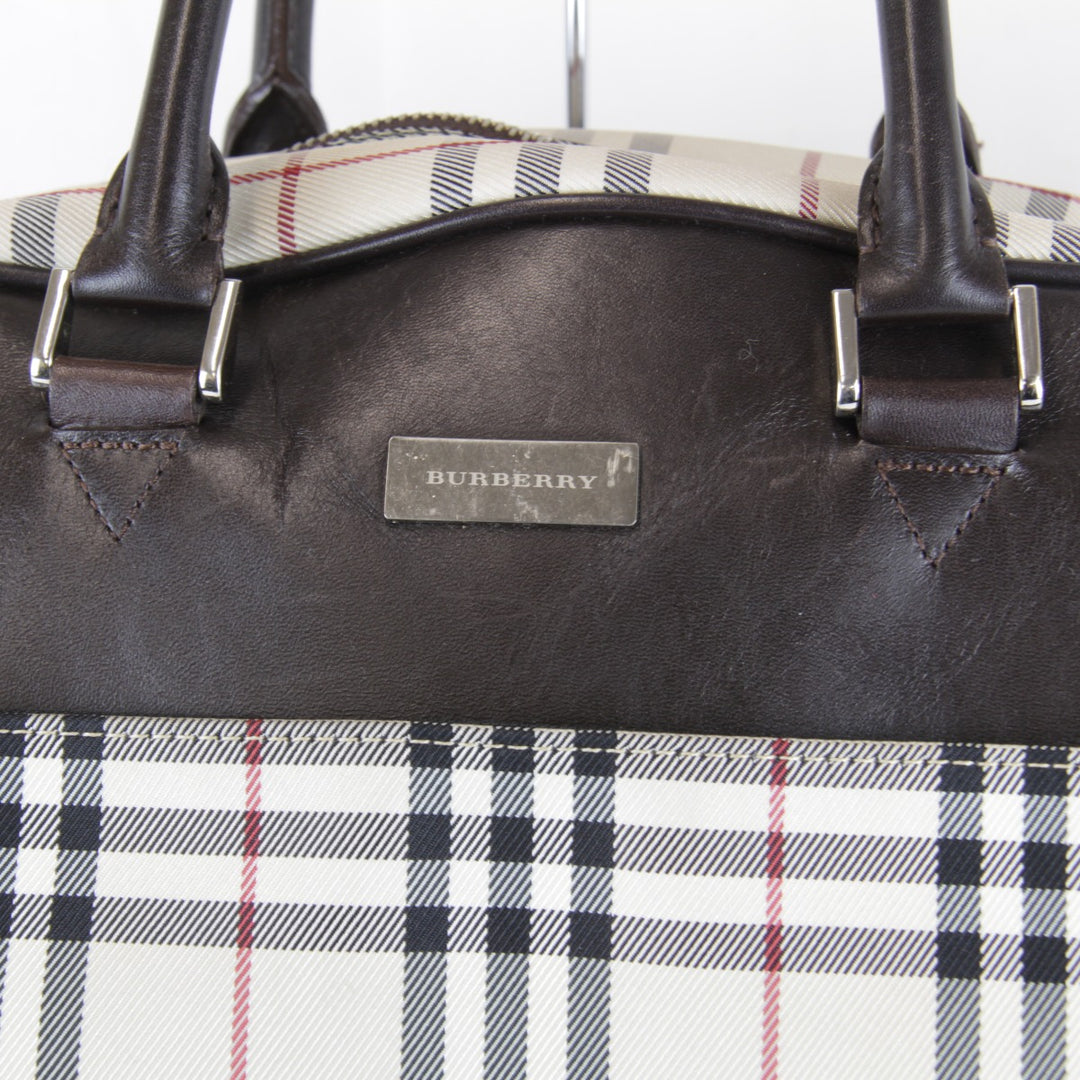 『USED』 
BURBERRY バーバリー 
 ボストンバッグ 
キャンバス ベージュ