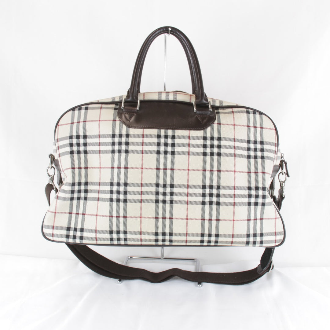 『USED』 
BURBERRY バーバリー 
 ボストンバッグ 
キャンバス ベージュ