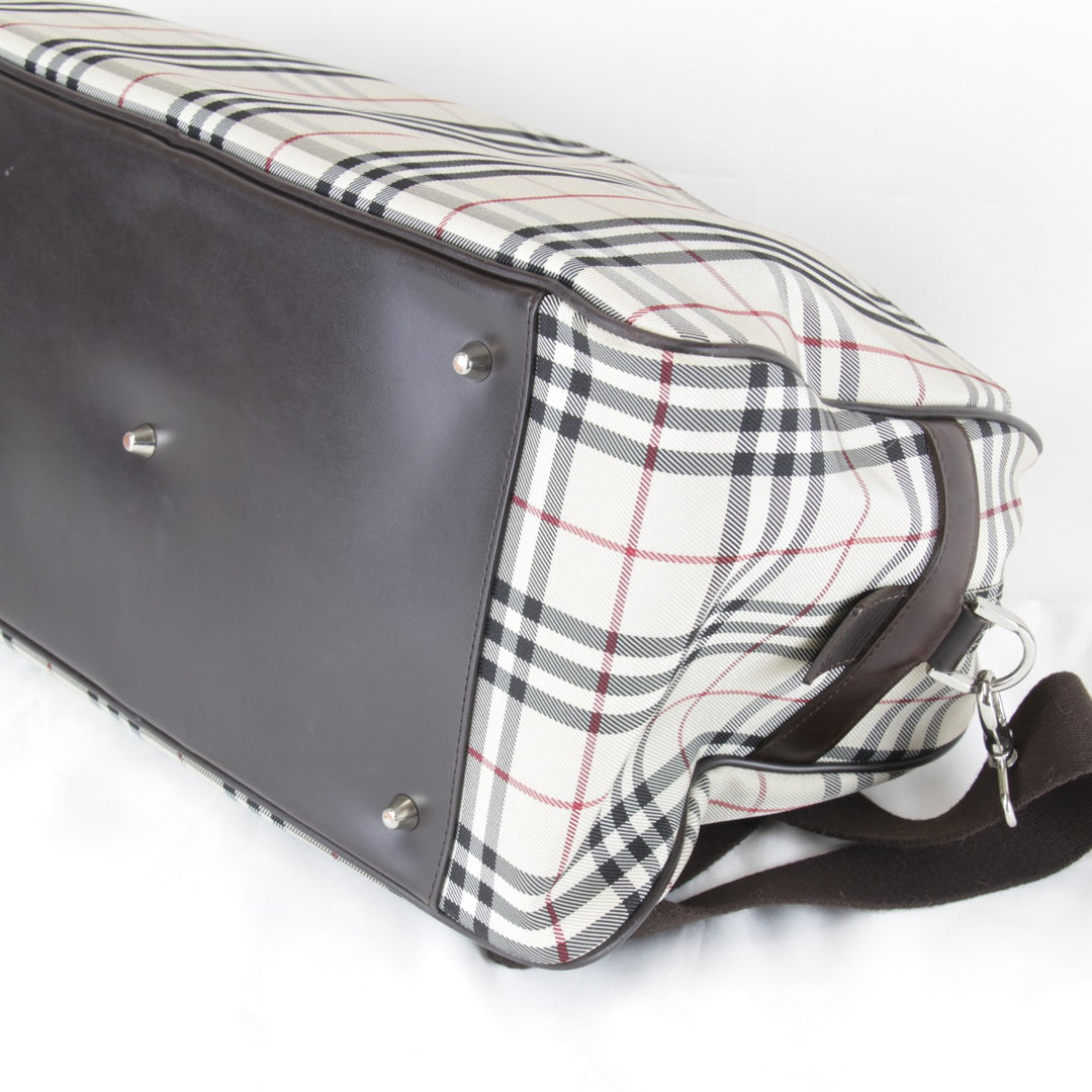 『USED』 
BURBERRY バーバリー 
 ボストンバッグ 
キャンバス ベージュ