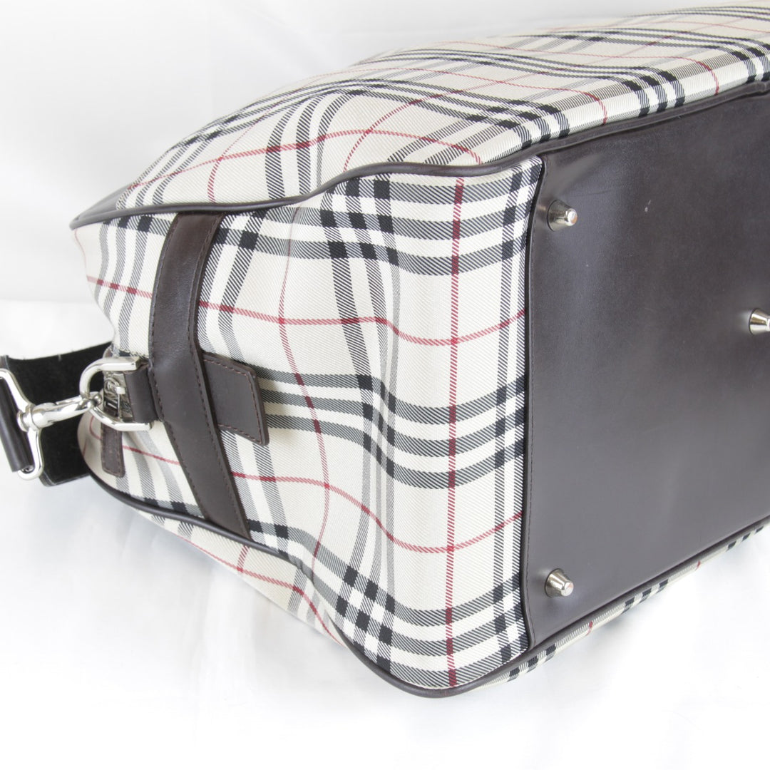 『USED』 
BURBERRY バーバリー 
 ボストンバッグ 
キャンバス ベージュ