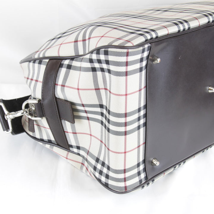 『USED』 
BURBERRY バーバリー 
 ボストンバッグ 
キャンバス ベージュ