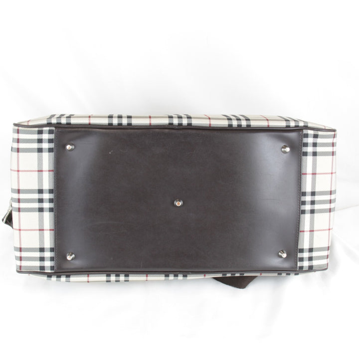 『USED』 
BURBERRY バーバリー 
 ボストンバッグ 
キャンバス ベージュ