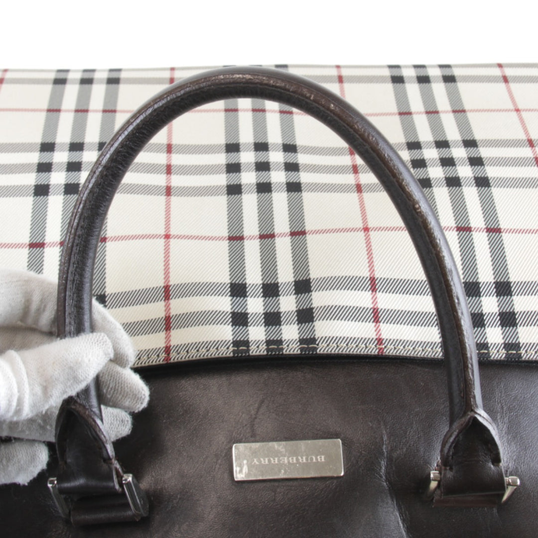 『USED』 
BURBERRY バーバリー 
 ボストンバッグ 
キャンバス ベージュ