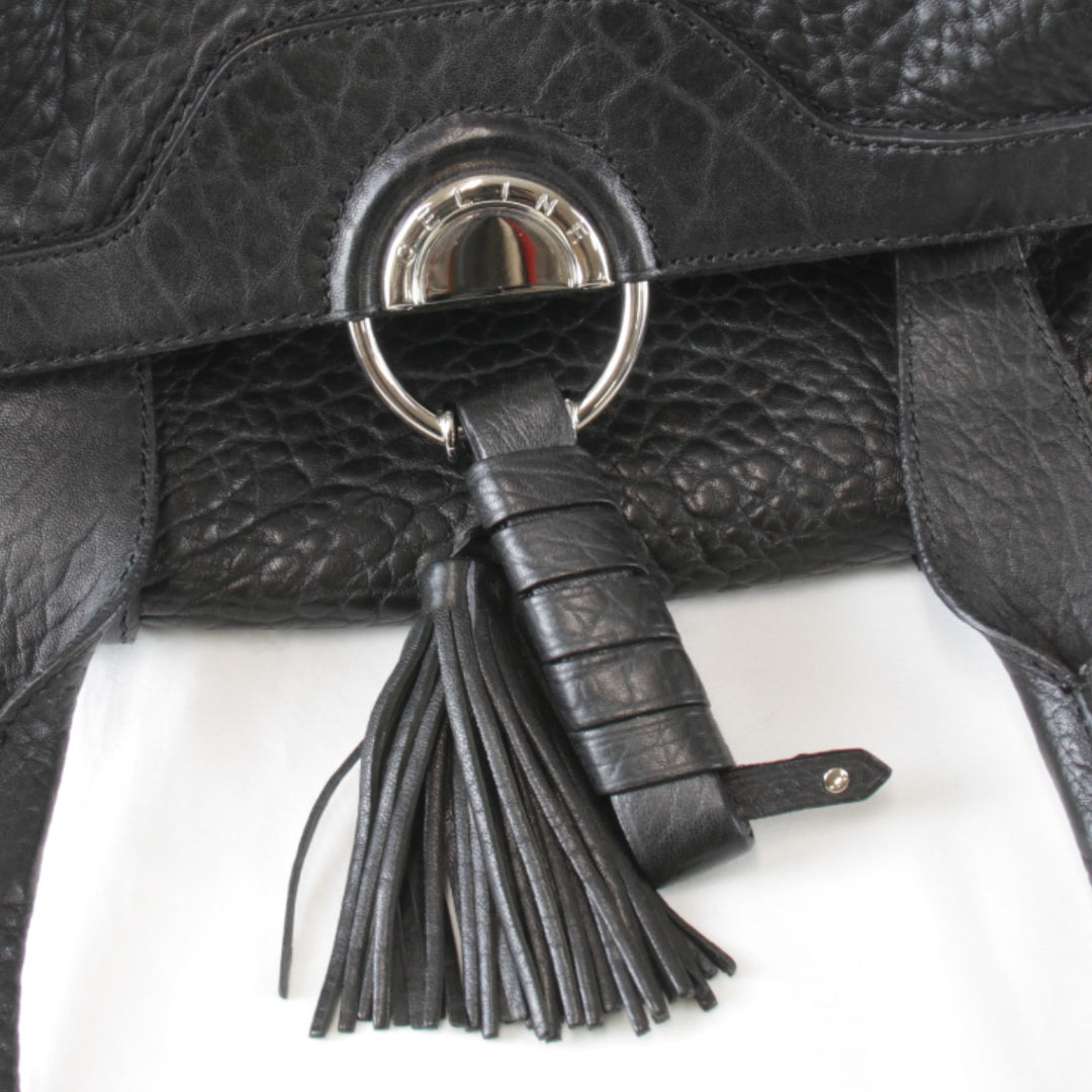 【価格改定】良品『USED』 
CELINE セリーヌ 
 タッセル トートバッグ 
レザー ブラック