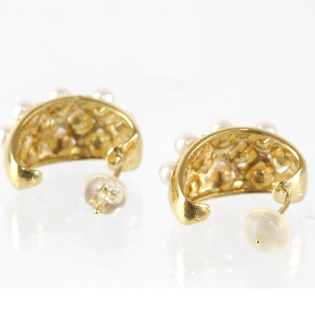 良品『USED』 K18/パール  
ピアス
 5.7g