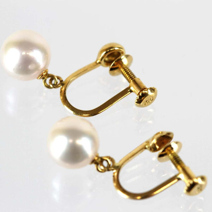 良品『USED』 K18/パール 
イヤリング
 1.9g