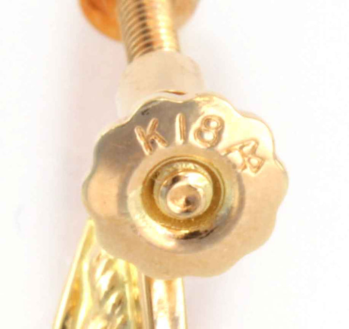 美品『USED』 K18 
 デザインフープ イヤリング
 4.7g