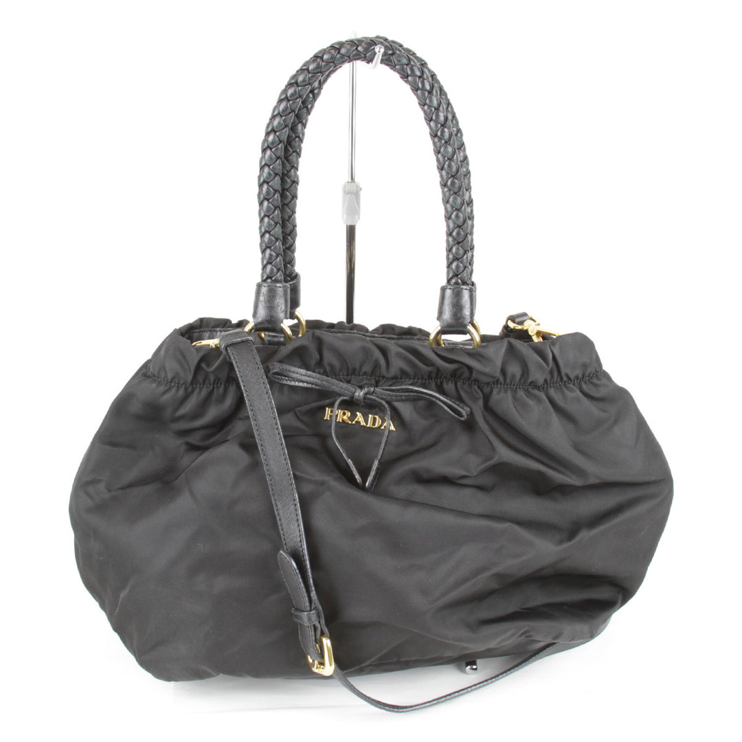 『USED』 
PRADA プラダ 
 ハンドバッグ 
ナイロン ブラック