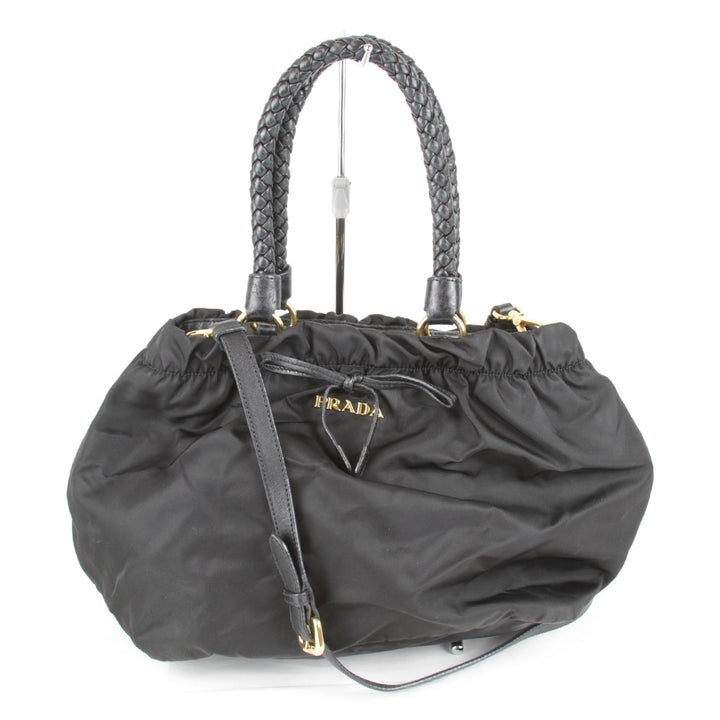 『USED』 
PRADA プラダ 
 ハンドバッグ 
ナイロン ブラック