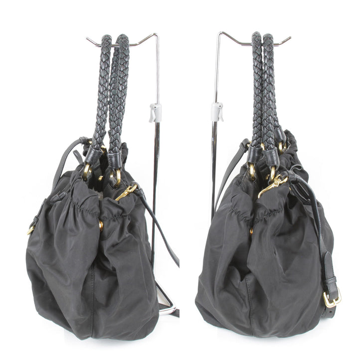 『USED』 
PRADA プラダ 
 ハンドバッグ 
ナイロン ブラック