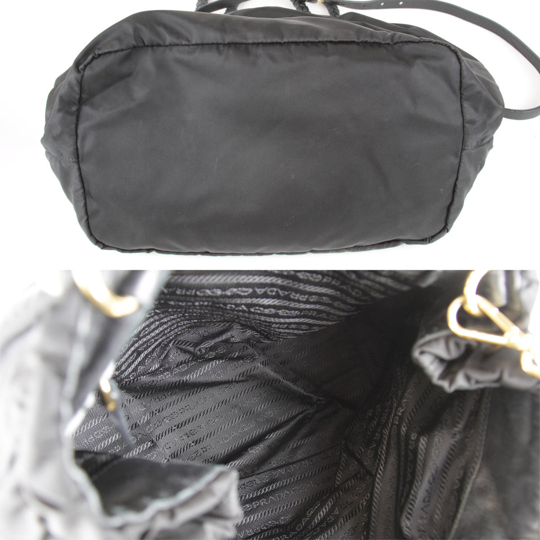 『USED』 
PRADA プラダ 
 ハンドバッグ 
ナイロン ブラック