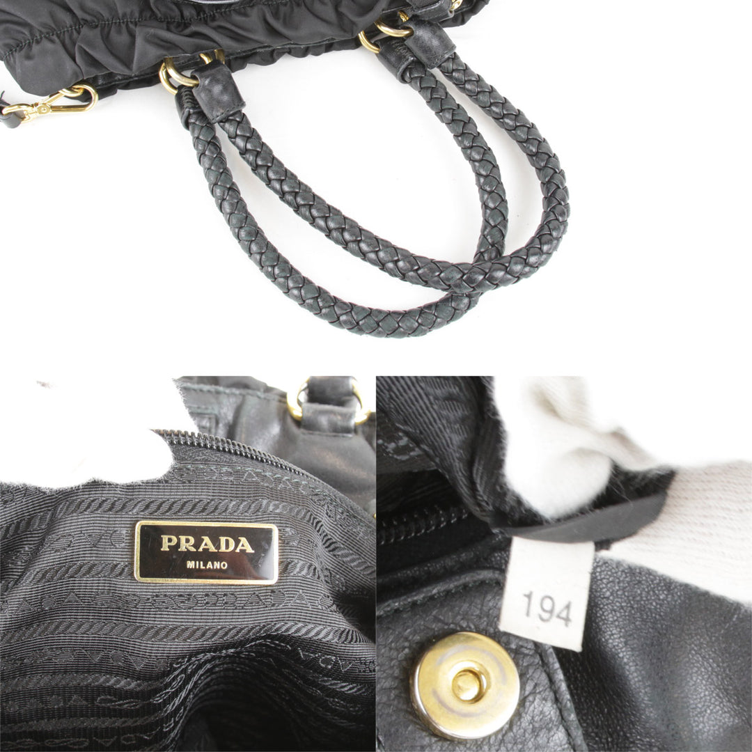 『USED』 
PRADA プラダ 
 ハンドバッグ 
ナイロン ブラック