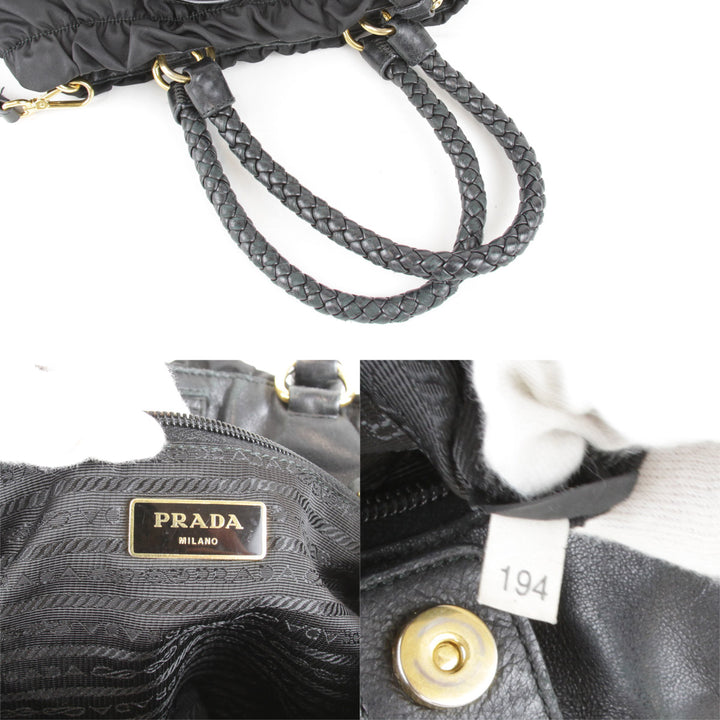 『USED』 
PRADA プラダ 
 ハンドバッグ 
ナイロン ブラック