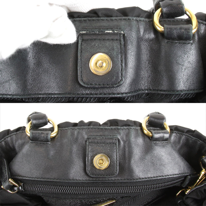 『USED』 
PRADA プラダ 
 ハンドバッグ 
ナイロン ブラック