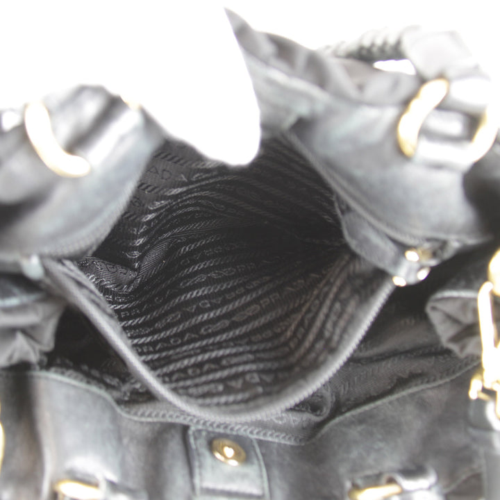 『USED』 
PRADA プラダ 
 ハンドバッグ 
ナイロン ブラック