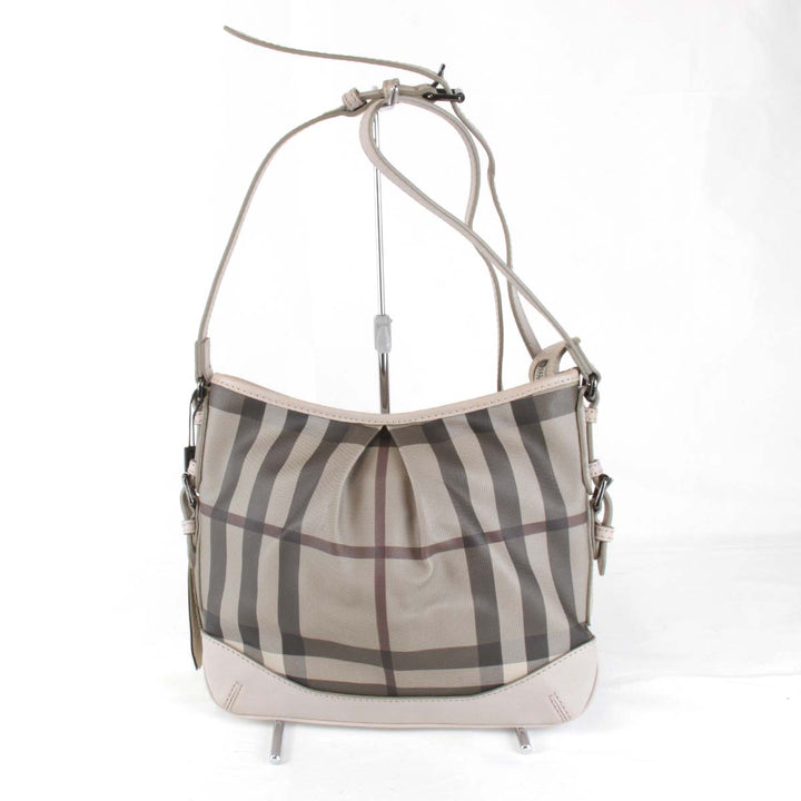 良品『USED』 
BURBERRY バーバリー 
 ショルダーバッグ 
PVCコーティングキャンバス ベージュ