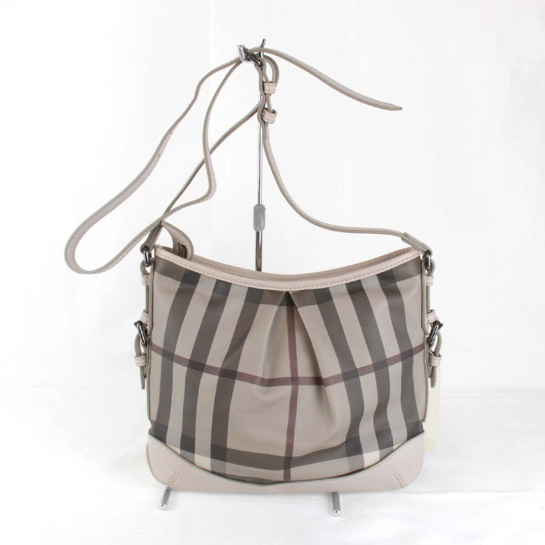 良品『USED』 
BURBERRY バーバリー 
 ショルダーバッグ 
PVCコーティングキャンバス ベージュ