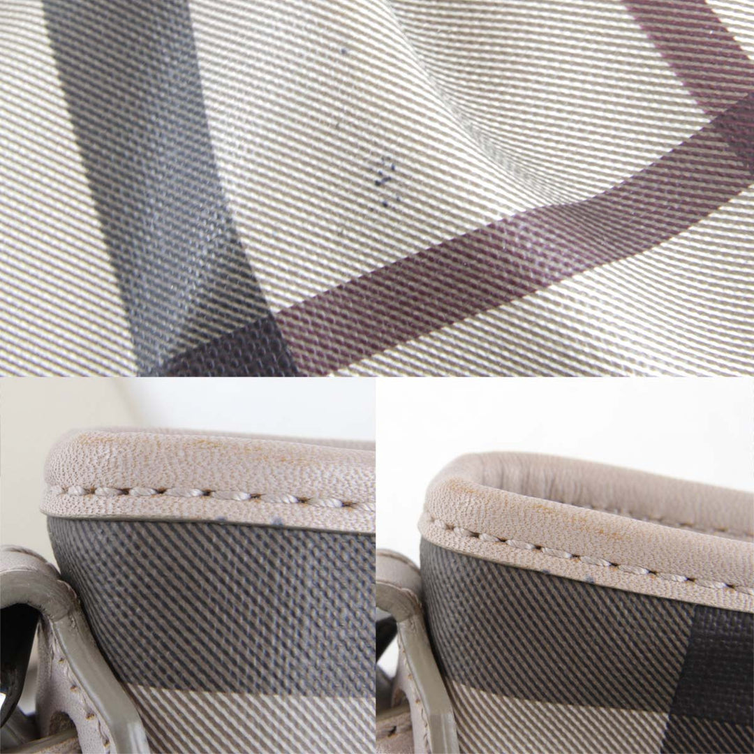 良品『USED』 
BURBERRY バーバリー 
 ショルダーバッグ 
PVCコーティングキャンバス ベージュ