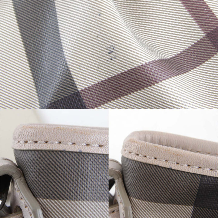 良品『USED』 
BURBERRY バーバリー 
 ショルダーバッグ 
PVCコーティングキャンバス ベージュ