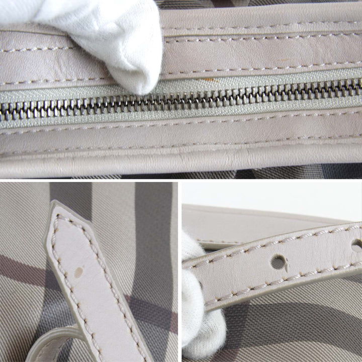良品『USED』 
BURBERRY バーバリー 
 ショルダーバッグ 
PVCコーティングキャンバス ベージュ