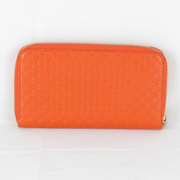 『USED』 
GUCCI グッチ 
 マイクログッチ ラウンドファスナー 449391・527545 長財布 
シマレザー オレンジ