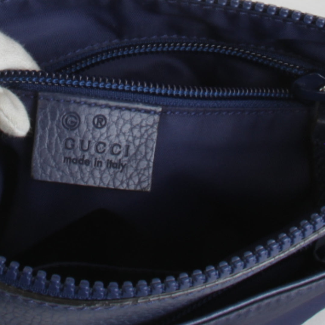 良品『USED』 
GUCCI グッチ 
 510339 213317 ショルダーバッグ 
ナイロン ネイビー