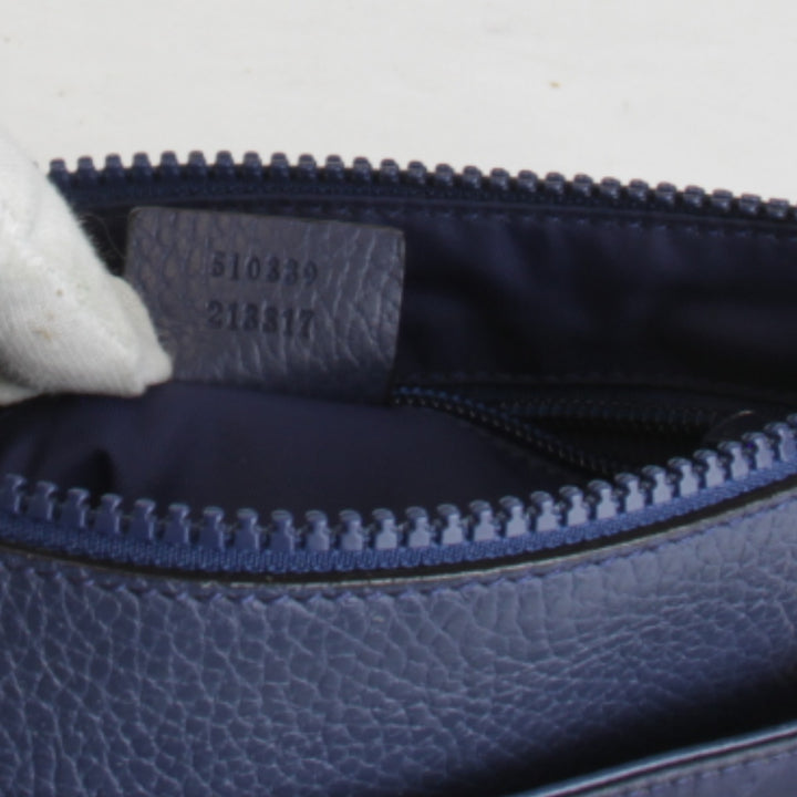 良品『USED』 
GUCCI グッチ 
 510339 213317 ショルダーバッグ 
ナイロン ネイビー