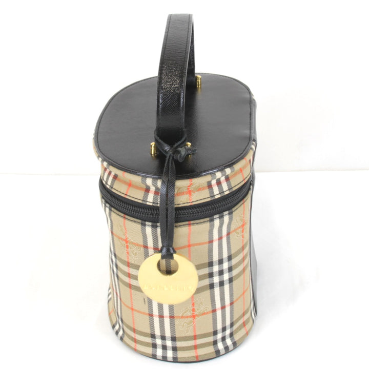 良品『USED』 
BURBERRY バーバリー 
 バニティバッグ 
キャンバス ベージュ