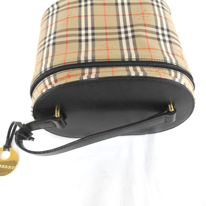 良品『USED』 
BURBERRY バーバリー 
 バニティバッグ 
キャンバス ベージュ