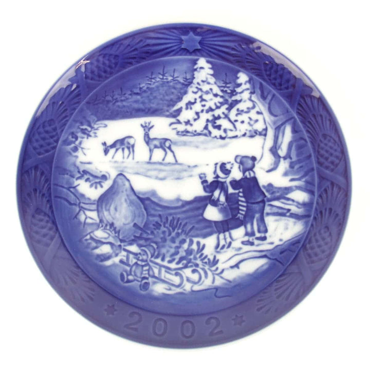 美品『未使用』 
Royal Copenhagen ロイヤルコペンハーゲン 
 2002 プレート 食器 
陶磁器 ブルー