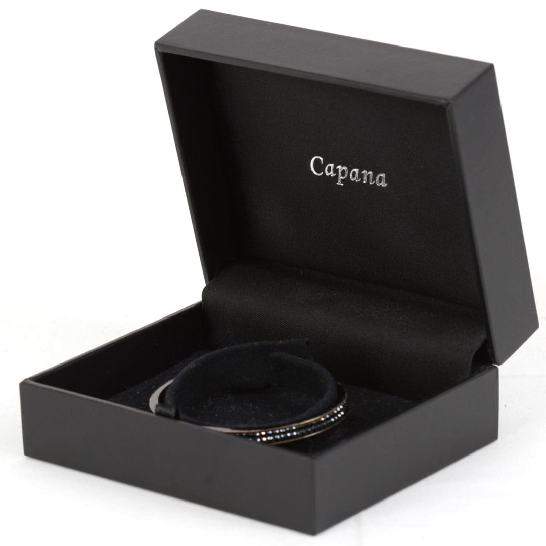 『USED』 
 
 Capana 2連バングル Sサイズ バングル 
黄銅/真鍮/ロジウムコートメッキ ブラック